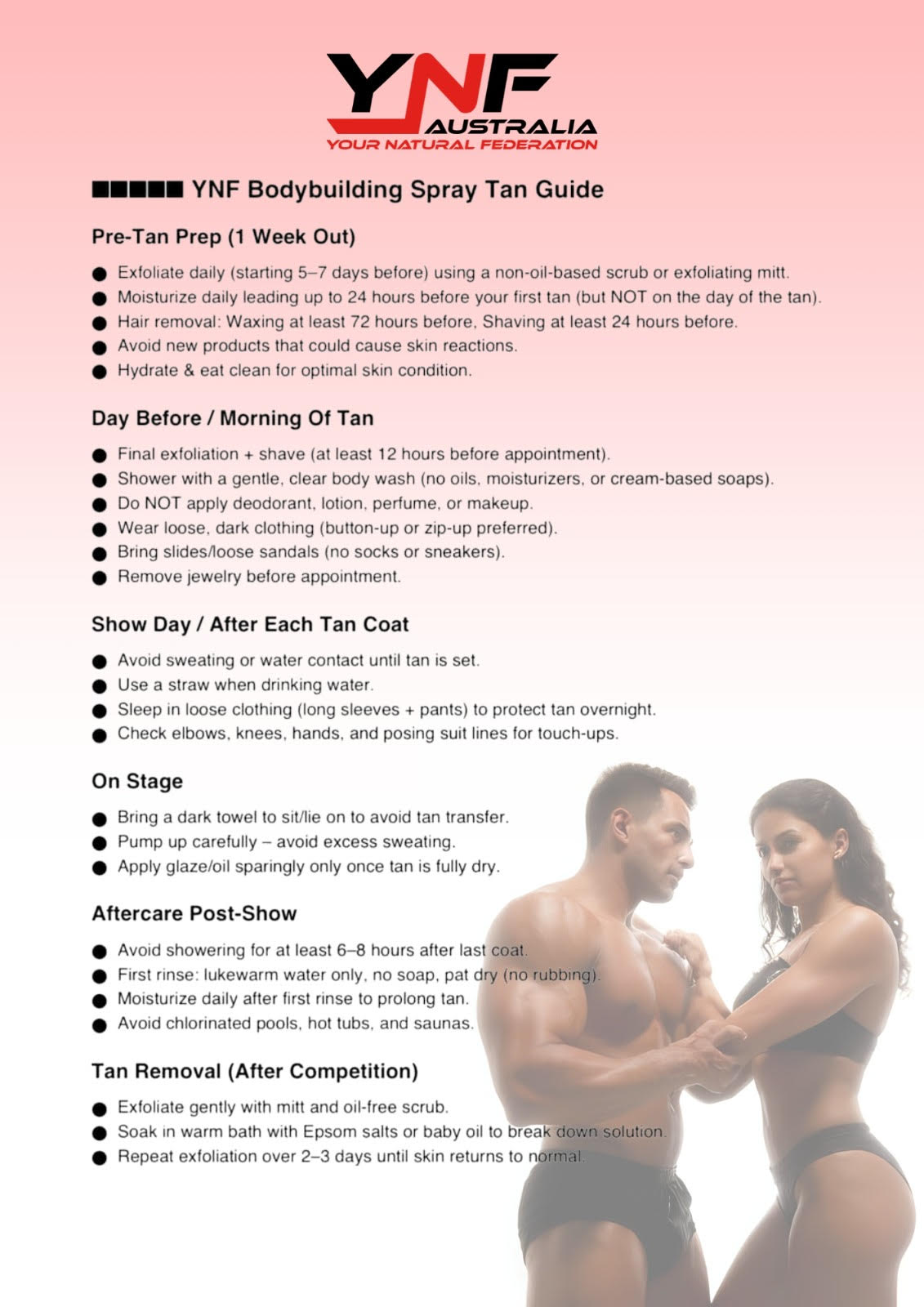 YNF Tan Guide